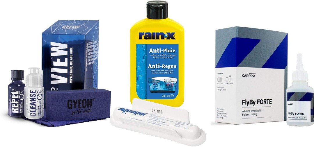 Rain-X Lave Glace Voiture Traitement Anti Pluie Pare Brise Technologie  Hydrophobe, Bain et Miroirs 200 ml Insecte