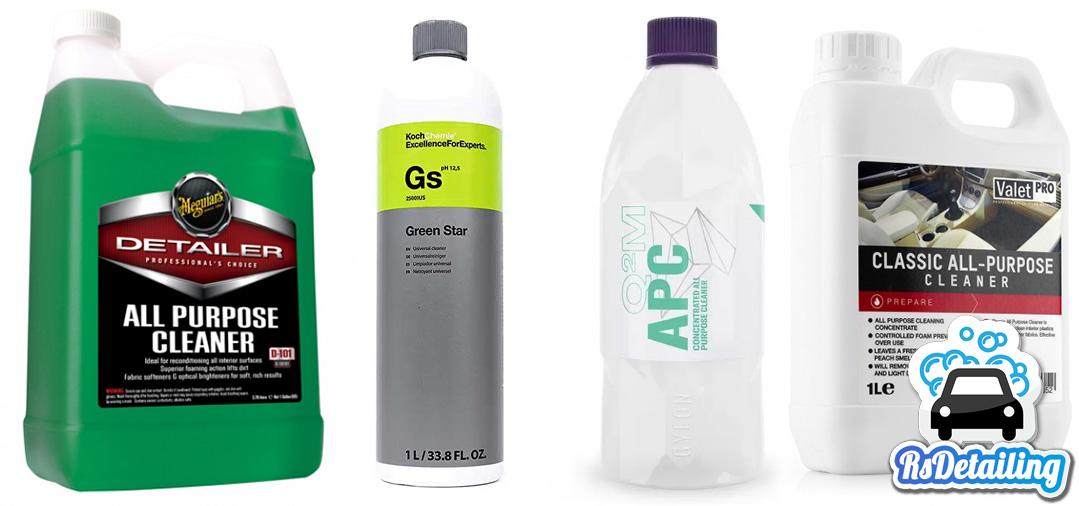 Quelques APC pour le Detailing : Meguiars APc, Koch Chemi Green Star APC, APC Gyeon et APC VALETPRO